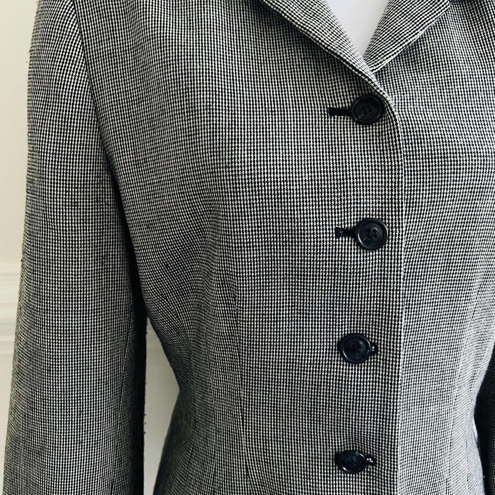 VALERIE STEVENS Womens Sz 10 Gray Chambray Blazer